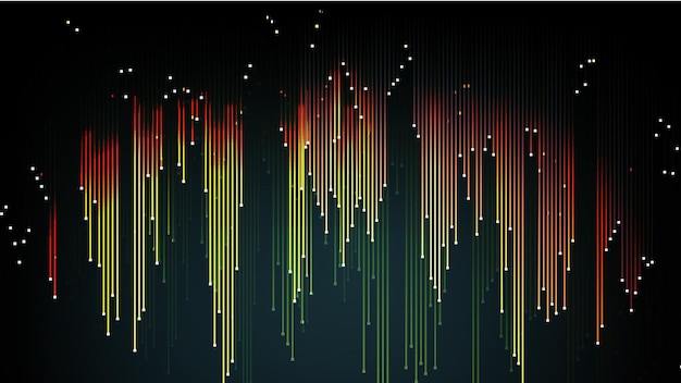 Vector background from a stream of luminous quantum parts. EPS 10.