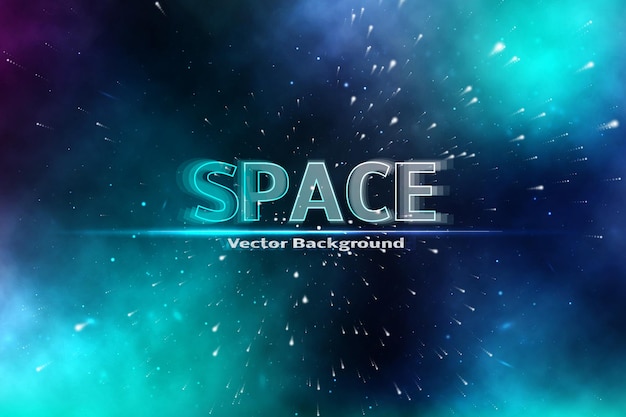 Vector vector background of an infinite space with stars galaxies nebulae