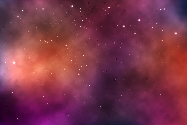 Vector background of an infinite space with stars galaxies nebulae