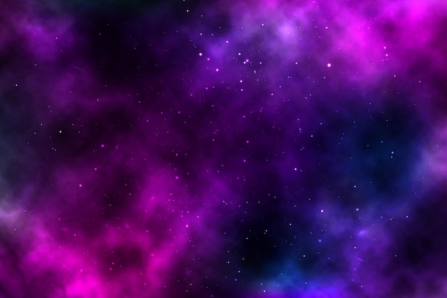 vector background of an infinite space with stars galaxies nebulae