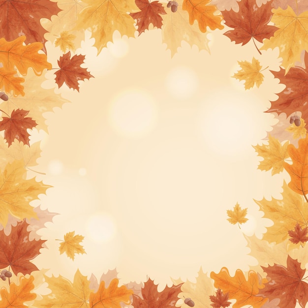 Vector background with autumn leaves