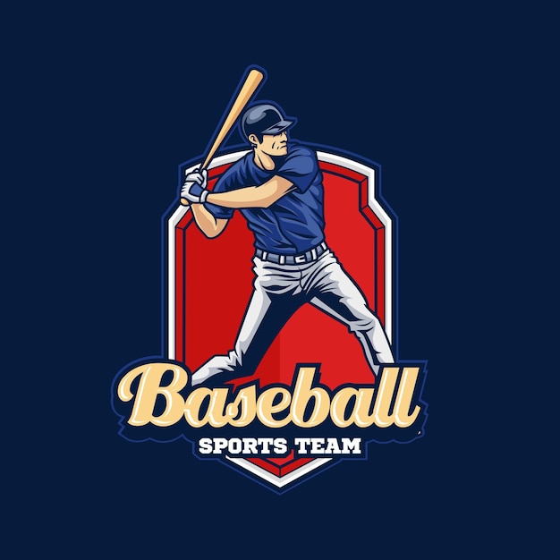 Vector of baseball badge logo team