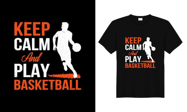 Vector vector basketball t shirt design with typography vintage