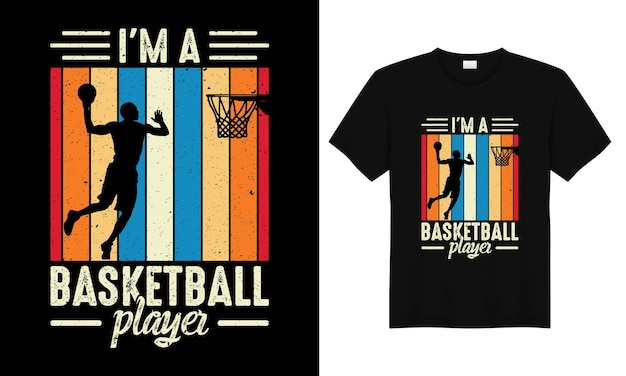 Vector vector basketball t shirt design with typography vintage