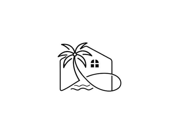 vector beach home logo