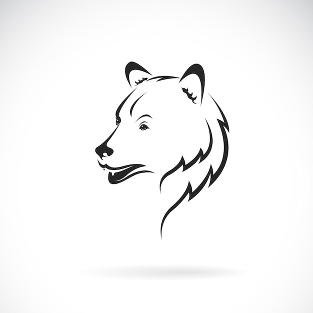 Vector of bear head design on white background Wild Animals Easy editable layered vector illustration