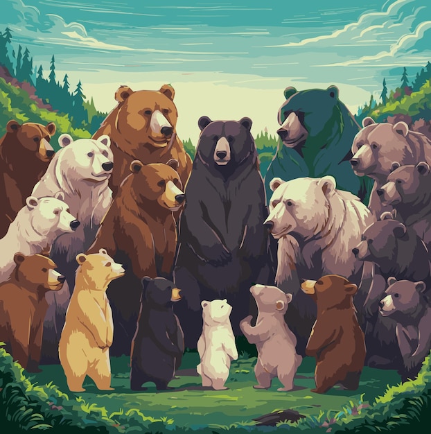 Vector vector of a bears illustration