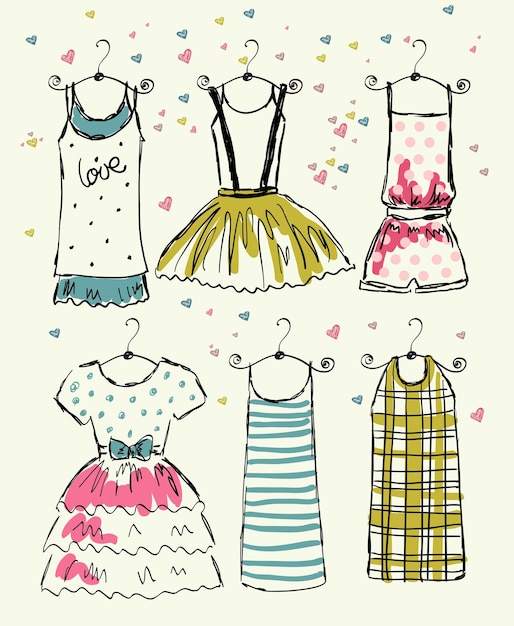 Vector beautiful clothes