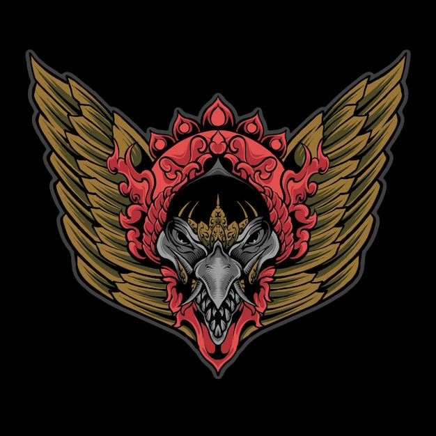 vector beautiful garuda wisnu balinese illustration