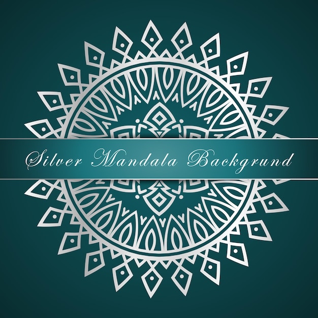 vector beautiful silver mandala background