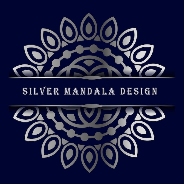 vector beautiful silver mandala background