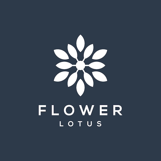 Vector beauty elegant lotus flower plant for woman spa or natural cosmetic care logo design