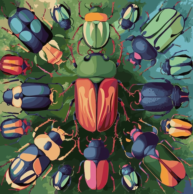 Vector vector of a beetles ilustration