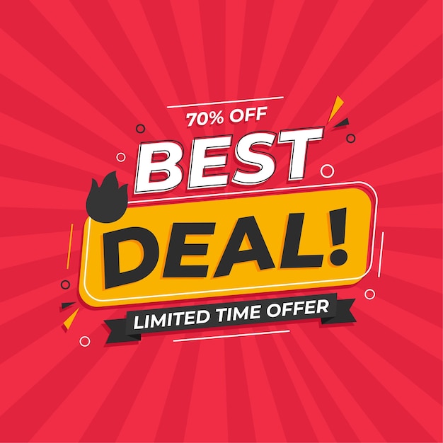 Vector Best Deal Promotion Offer Tag