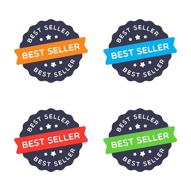 Vector Best Seller Star Badge Labels