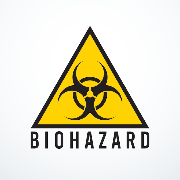 Vector biohazard sign isolated