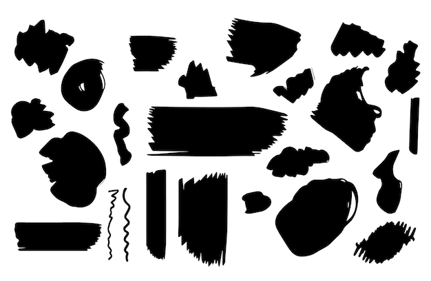 Vector black Brush stroke 3