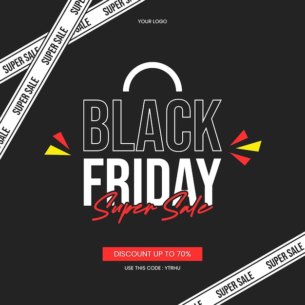 Vector vector black friday post instagram design