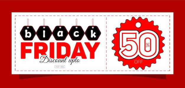 Vector black friday sales amp discounts banner template design in white background