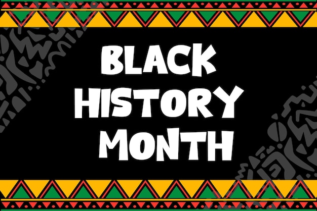 Vector Black History Month social media banner post background