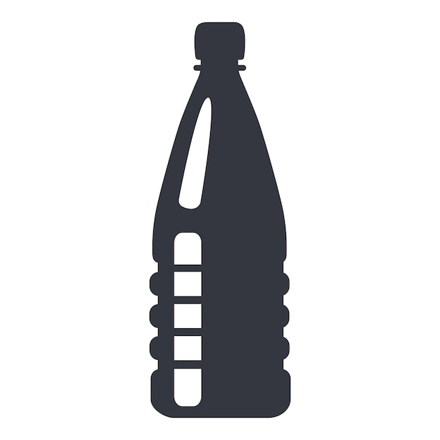 Vector Black Plastic Bottle Icon