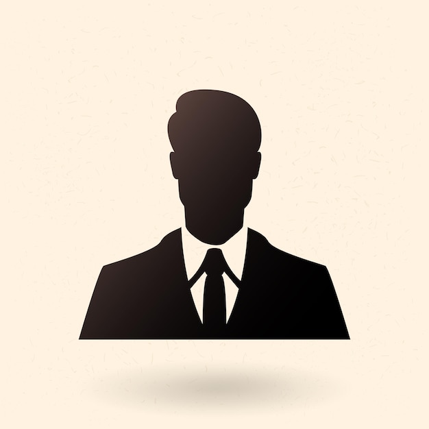 Vector Black Silhouette Icon Businessman