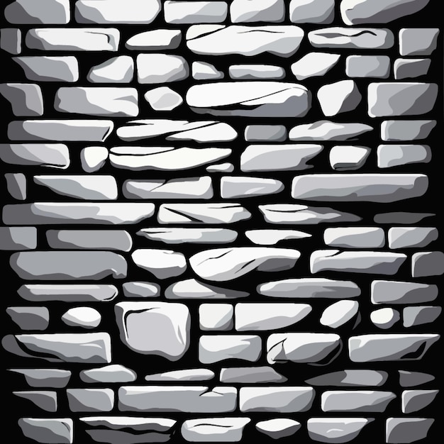 Vector of a black and white photo of a brick wall background