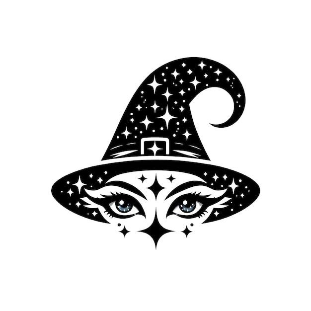 Vector Black witches hat