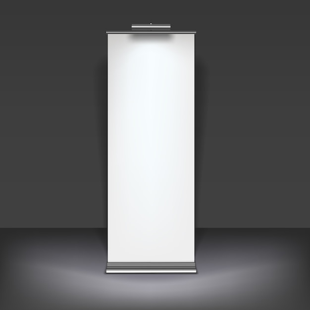 Vector blank roll up banner display template for designers