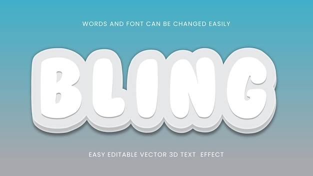 vector bling editable text