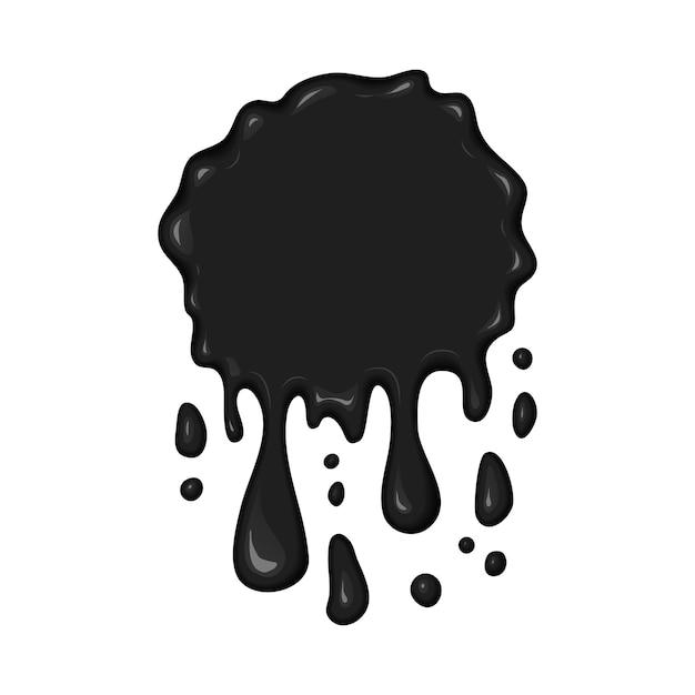 Vector blob of ink or oil