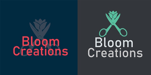 Vector bloom creations logo design temple