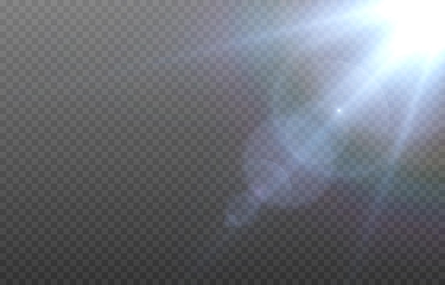 Vector blue light with lens flares Sun sun rays dawn glare from the sun png Light png glare