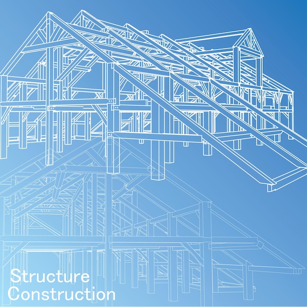 Vector of Blue print architect