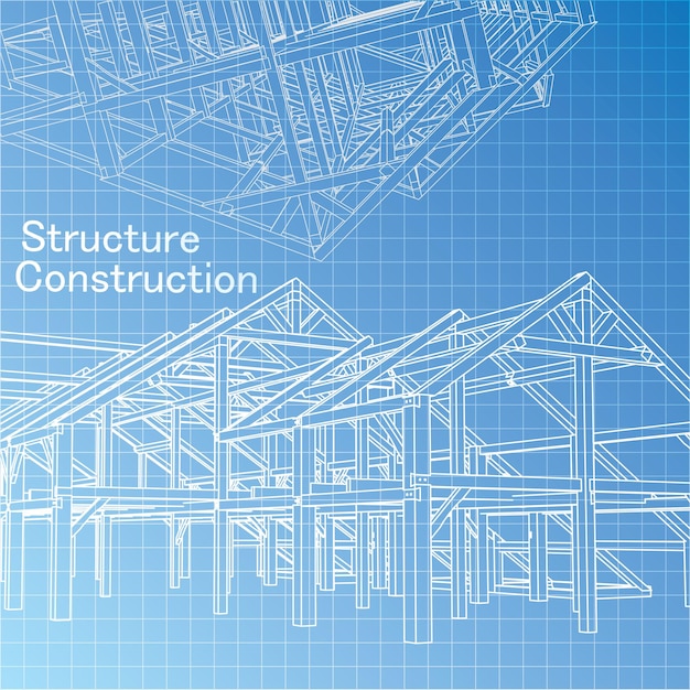 Vector of Blue print architect