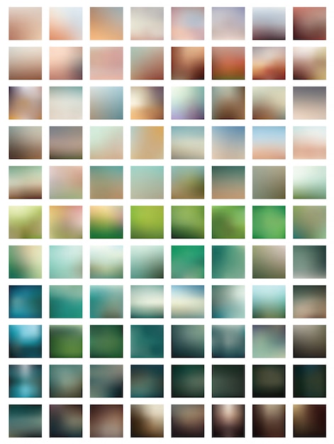 Vector blurred backgrounds set