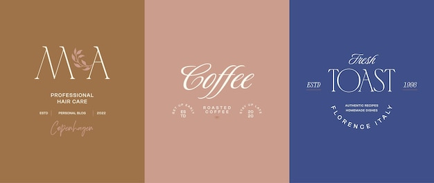 Vector bohemian style logo template to create stunning brand identity