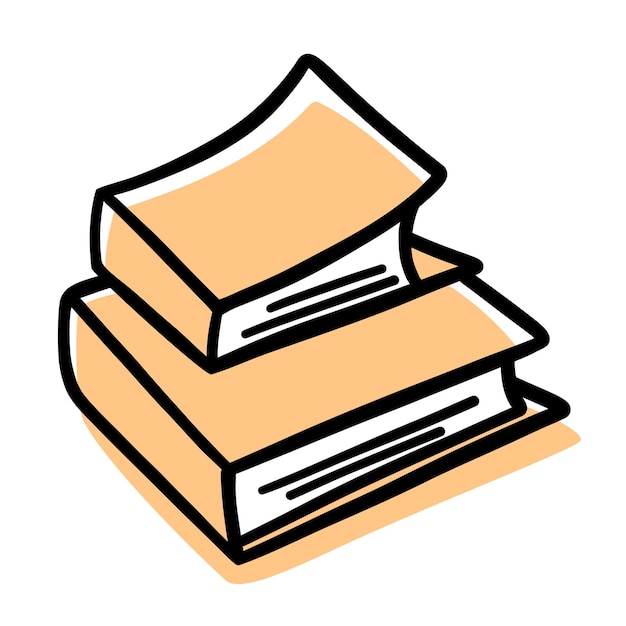 Vector book icon The logo is a stack of books A stack of albums An art book Hobby Reading