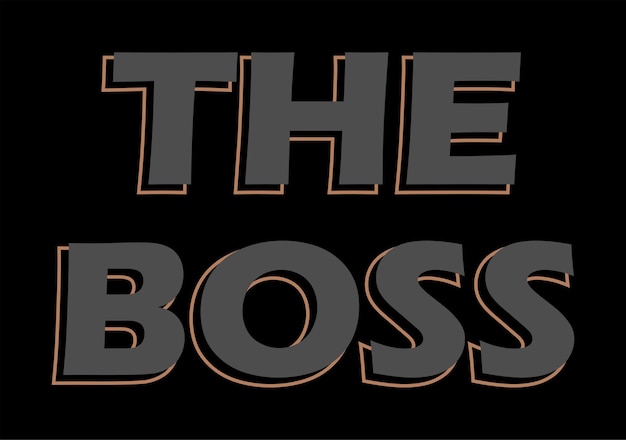 vector the boss typography graphic design