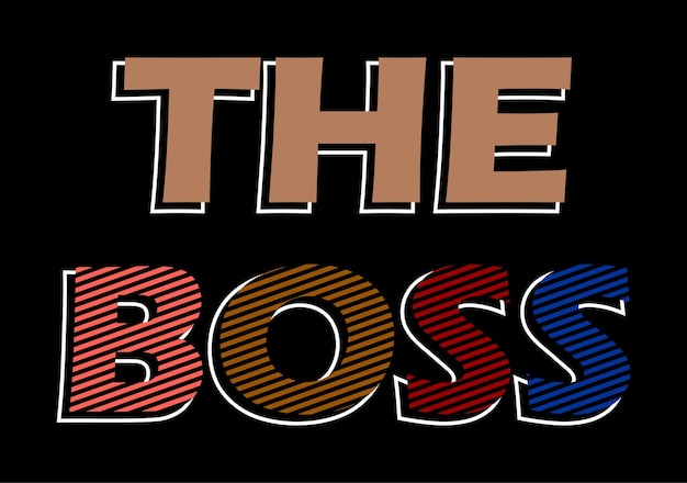 vector the boss typography graphic design