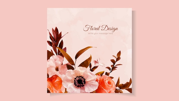 Vector botanical banner background blossoming flowers