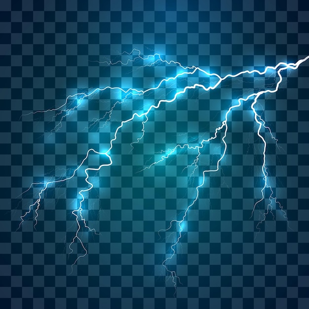 Vector bright lightning on a background