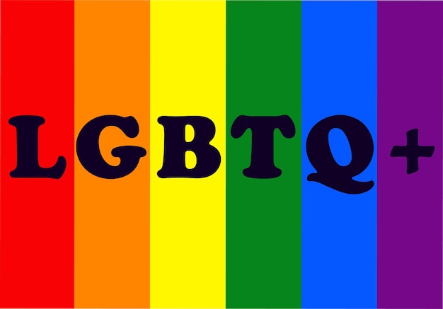 vector bright rainbow lgbtq flag flag in the colors of the lgbtq community