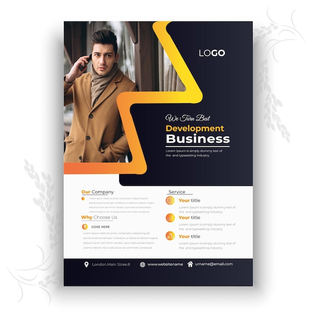 Vector brochure flyer business template for layout cover annual report company