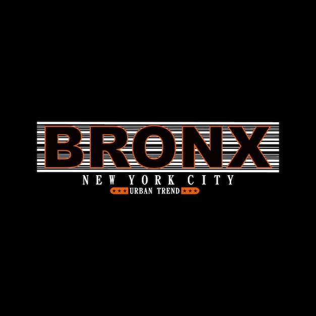 vector bronx stylish lettering typography design