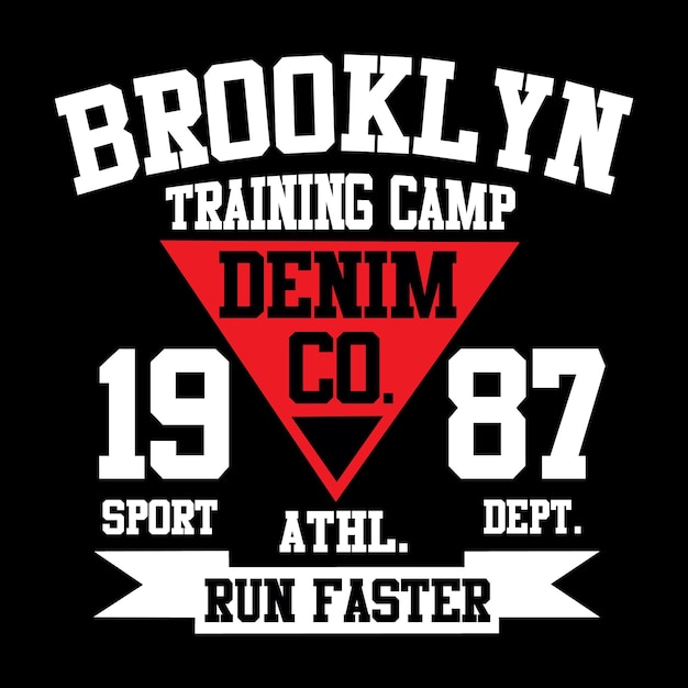 vector brooklyn sport t shirt letters typography design