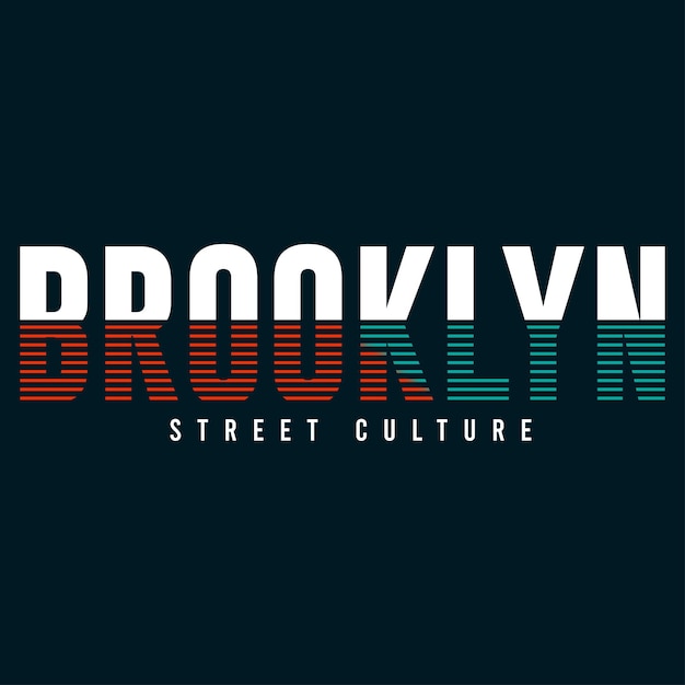 vector brooklyn typography illustration design