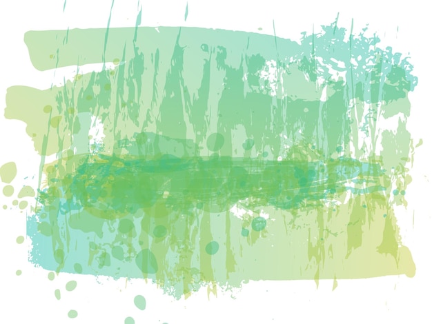 Vector Brush Stroke. Abstract Fluid Splash. Green and Teal Watercolor Textured Background.  Isolated Splash on White Backdrop. Sale Banner Brushstroke. Gradient Paintbrush.