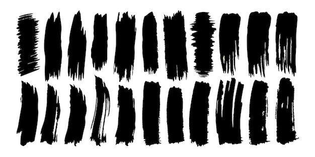 Vector brush strokes long smears