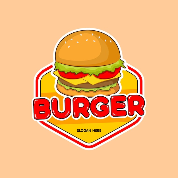 vector burger logo template design